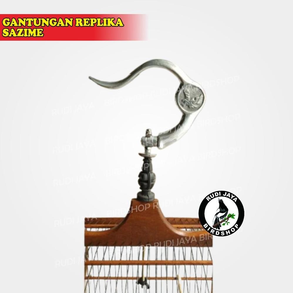 et-98 Gantungan Lipat SAZIME Premium Asli Cantolan Sangkar Burung Bulat Murai Anis Lovebird Kotak Ka