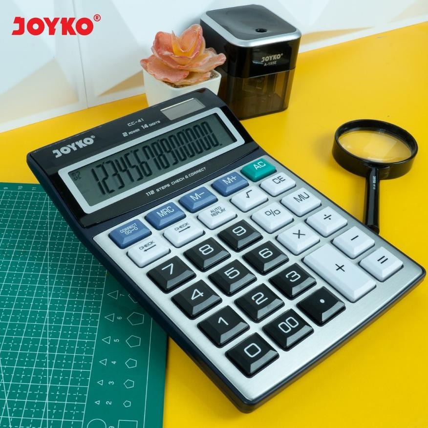 

jk-54 Kalkulator JOYKO CC 41 Calculator Check Correct CC41 14 Digit Besar Hemat