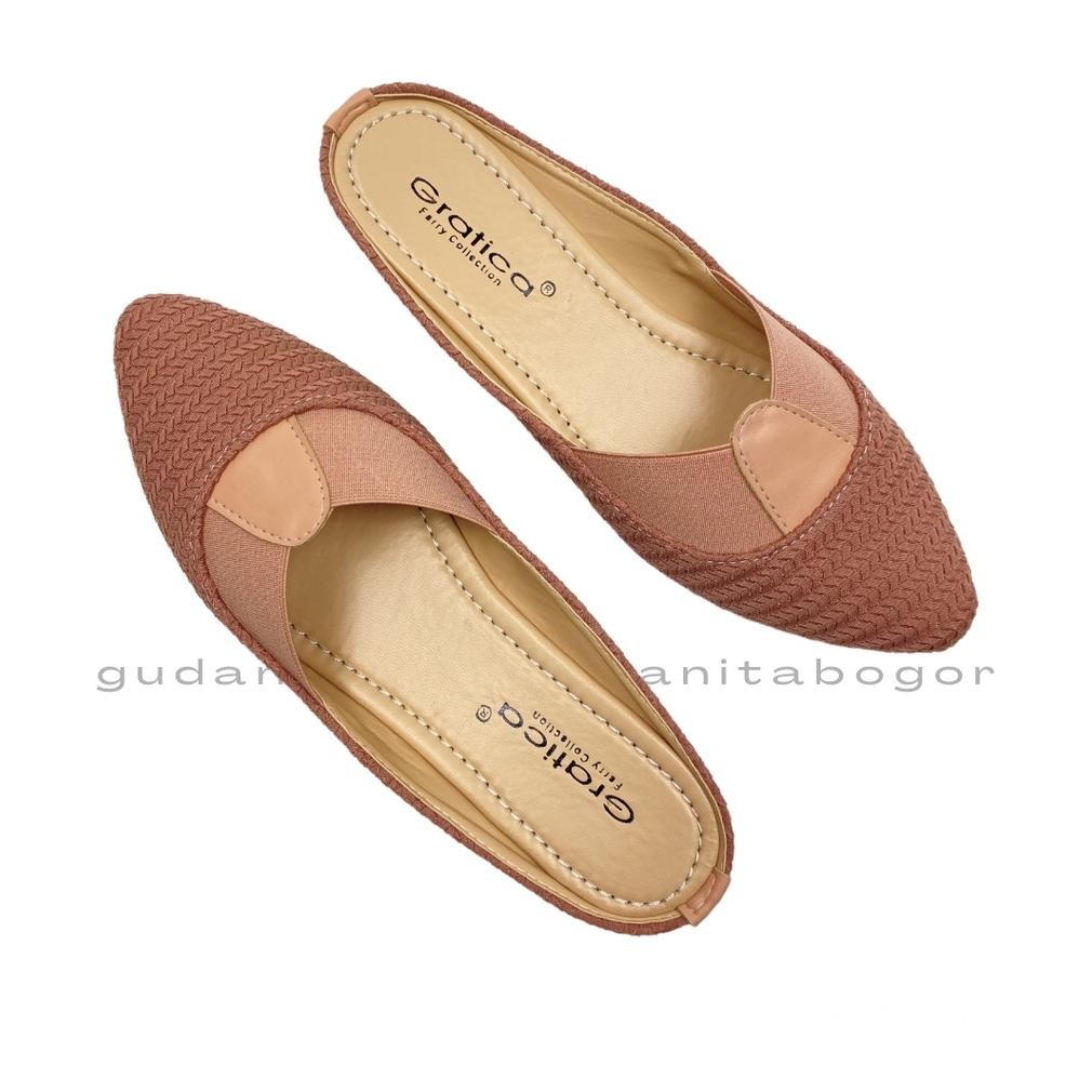 Gratica Sepatu Wanita Sandal Flat Lancip Dixxi Aw 88