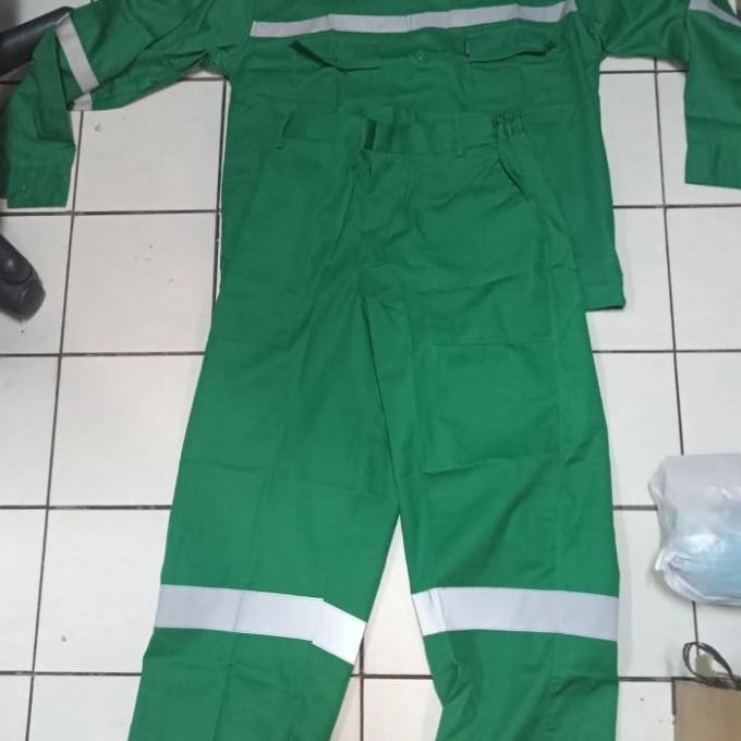 Baju Celana Kerja Safety/Wearpack Kerja Proyek Warna Hijau New Stok