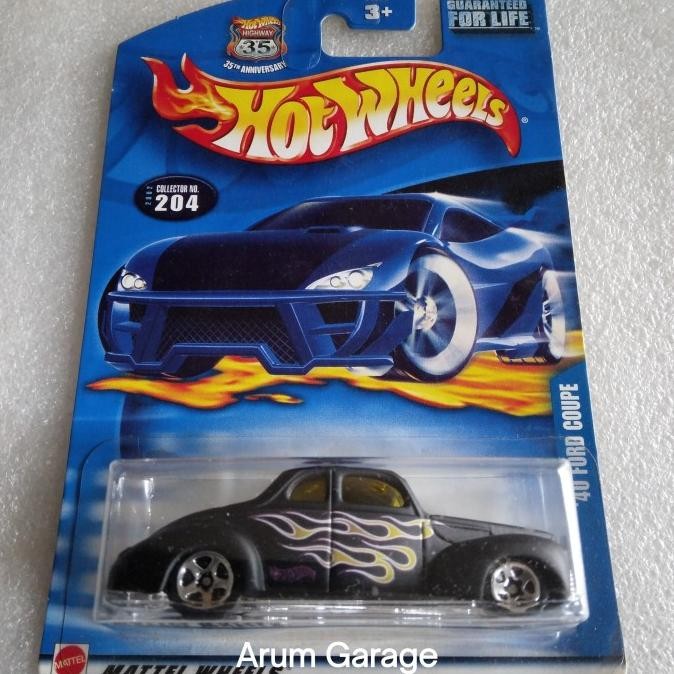 Hot Wheels 40 Ford Coupe. Hot Wheels Highway 35th Anniversary. Warna Hitam Doff.