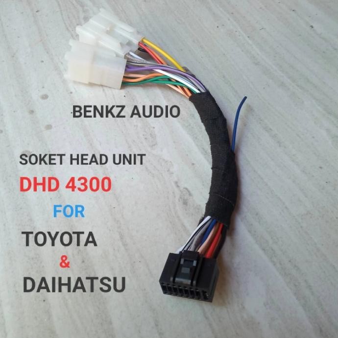 Promo Kabel soket headunit tape DHD 4300 9 inch pnp toyota dan daihatsu COD