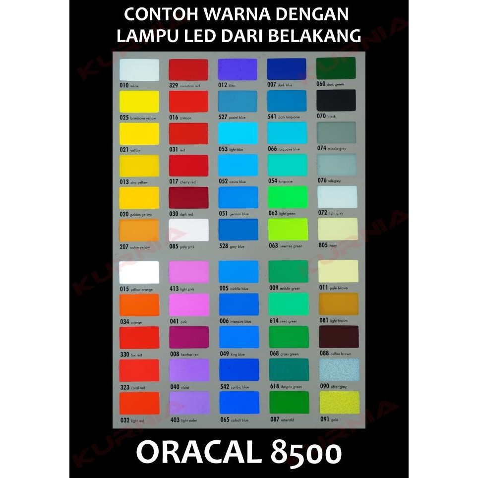 Stiker Oracal 8500 Translucent Film