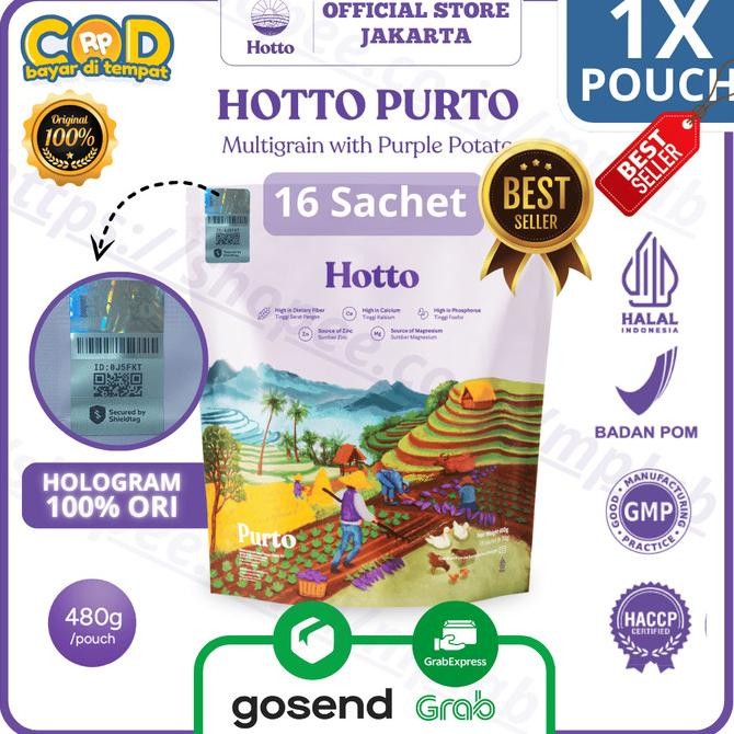 

SALE!!!! HOTTO PURTO POUCH (16 SACHET) MULTIGRAIN WITH PURPLE POTATO