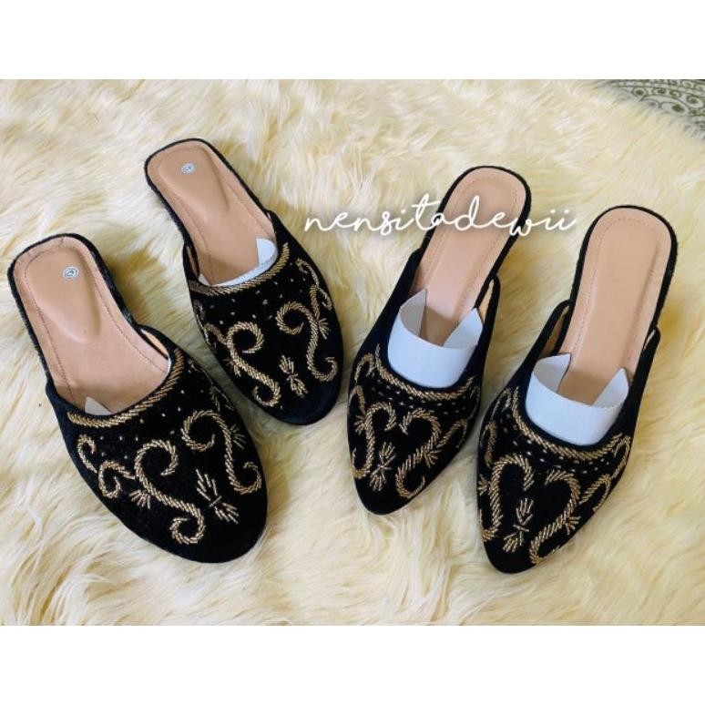 Diskon Selop Pengantin Bludru - Payet Murah