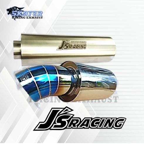 Knalpot Racing Mobil Matic Dan Manual Js Racing Dan Resonator Suara Bass Kering Dan Bass Gahar Origi