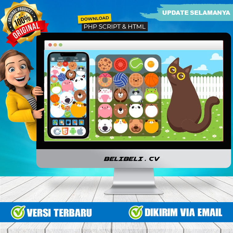 Source Code HTML5 Game - Premium Game - Animal Merge - HTML5 Game, Construct 3