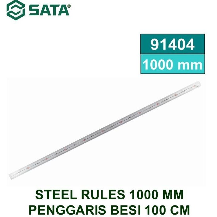 

Hot Sale! Penggaris Besi 1000 Mm Steel Rules 100 Cm Sata Tools