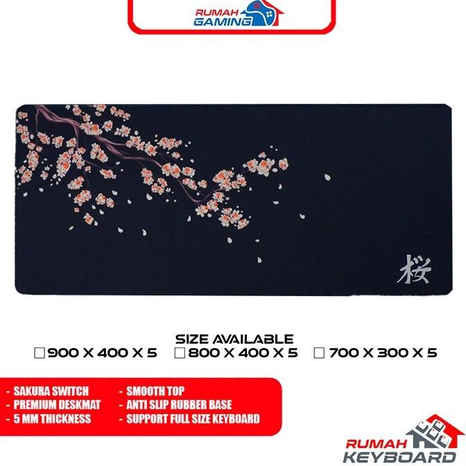 Deskmat - Deskmat Xxl - Sakura Switch - Anti Slip - Smooth - 5 Mm Thickness Co