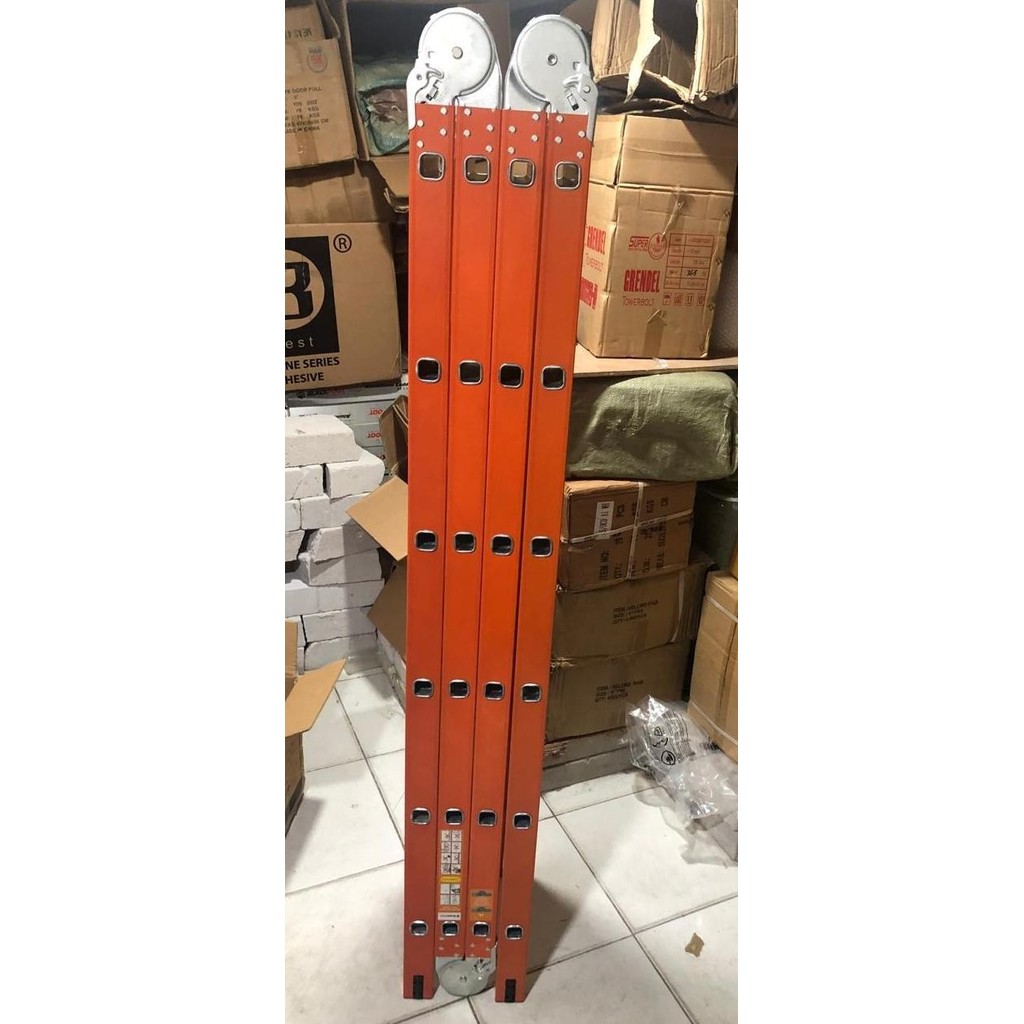 TANGGA LIPAT 4 MULTIFUNGSI 6.9 METER TANGGA ALUMUNIUM