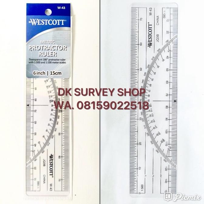 

Terbaru! Penggaris Protactor W 43 Metric Ruler Westcott Metric Protractor W-43