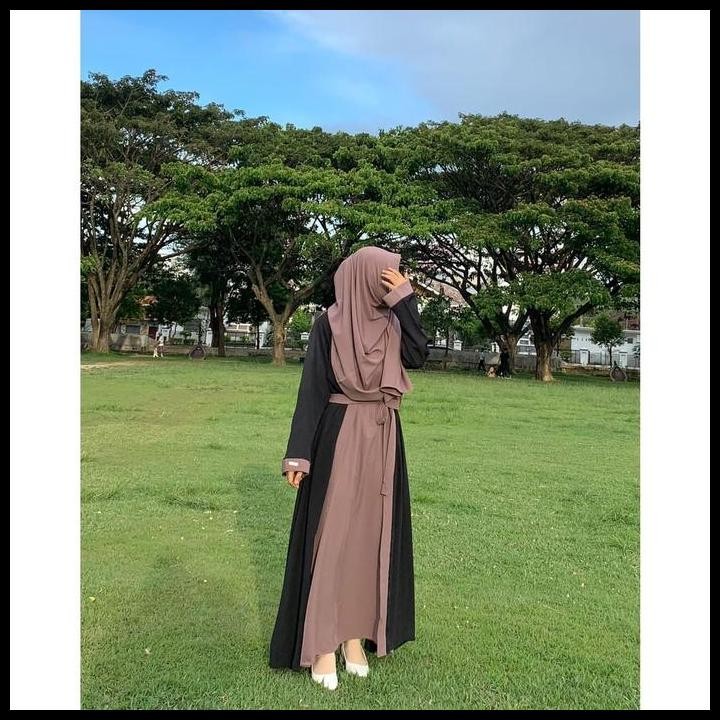 Abaya Top 1 Paling Best Seller-Abaya Pita Badan-Abaya Hitam-Abaya Remaja Aesthetic-Abaya Simple Eleg