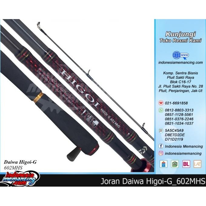 TERMURAH Joran Galatama DAIWA HIGOI-G 602MHS