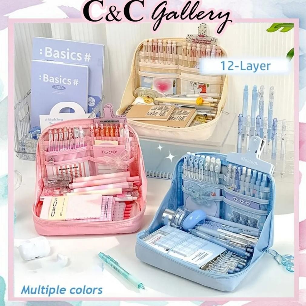 

dfg-88 TEMPAT PENSIL KOREA MULTI SEKAT UKURAN JUMBO Berkualitas