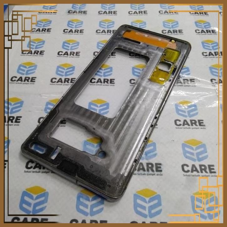 [EZS] FRAME LCD SAMSUNG S10+ PLUS G975F SILVER ORI COPOTAN