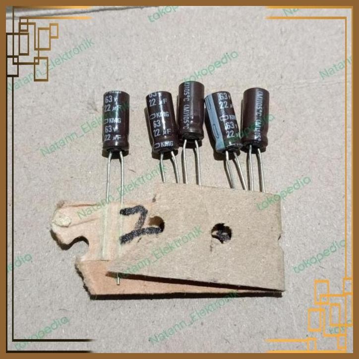 [MRD] 4012 kapasitor elco elko 22uf 22 uf 63v 63volt nippon chemicon asli