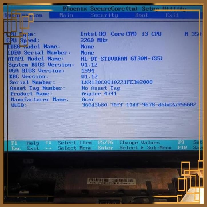 [SPT] MOTHERBOARD ACER ASPIRE 4741 CORE I3 NORMAL