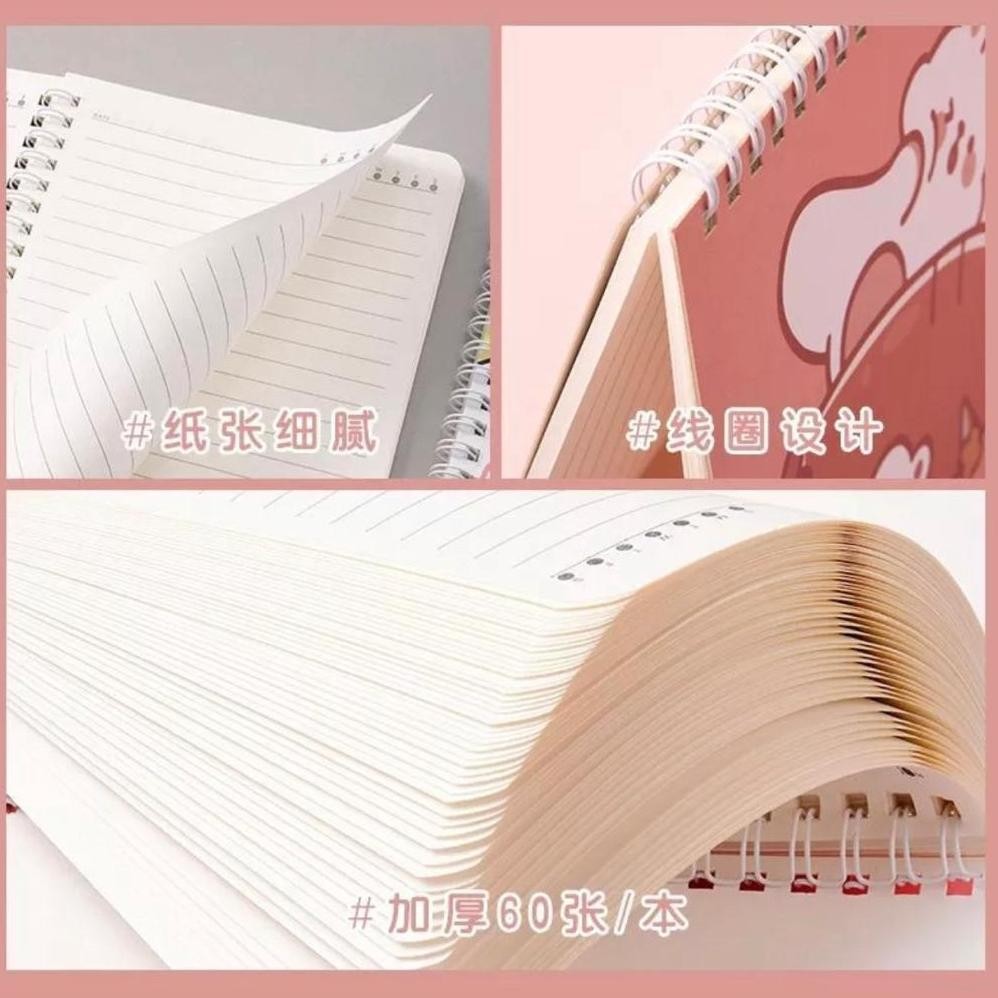 

fth-56 Either.id - Notebook A5 Buku Tulis Spiral Motif Lucu Aesthetic Garis Buku Catatan Premium