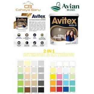 AVITEX GOLD CAT TEMBOK INTERIOR & EXTERIOR 5 KG AVIAN murah