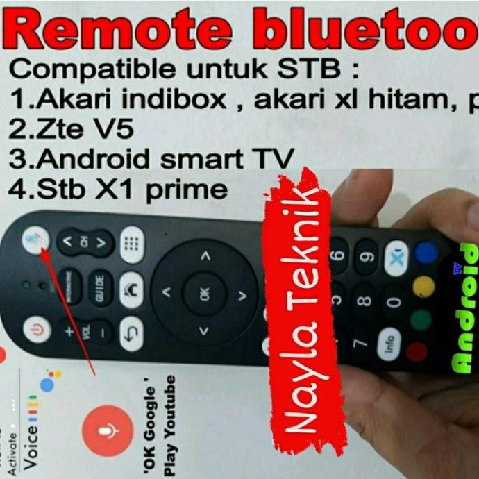 REMOTE STB Android tv 4K support Bluetooth+voice google assistant murah