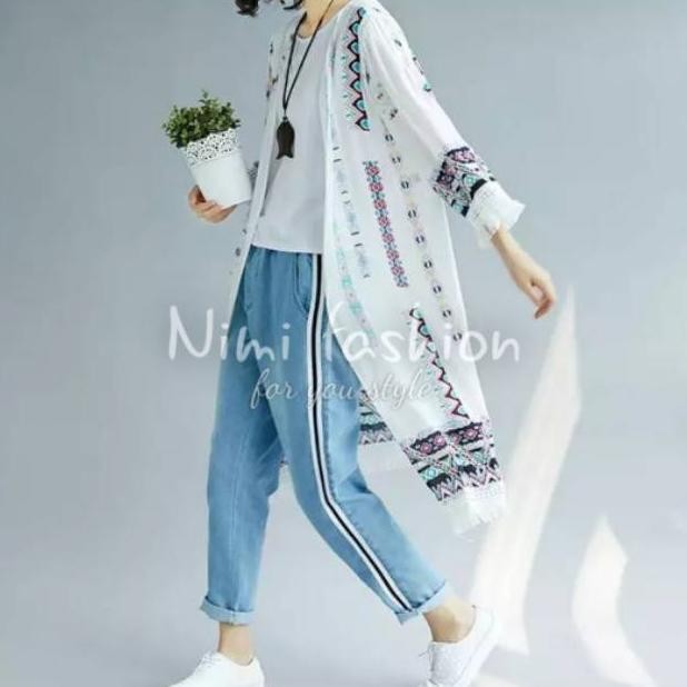 Terlaris CARDIGAN BOHEMIAN PANJANG / CARDIGAN FRINGE WANITA / OUTERS / CARDIGAN ETNIK PANJANG / READ