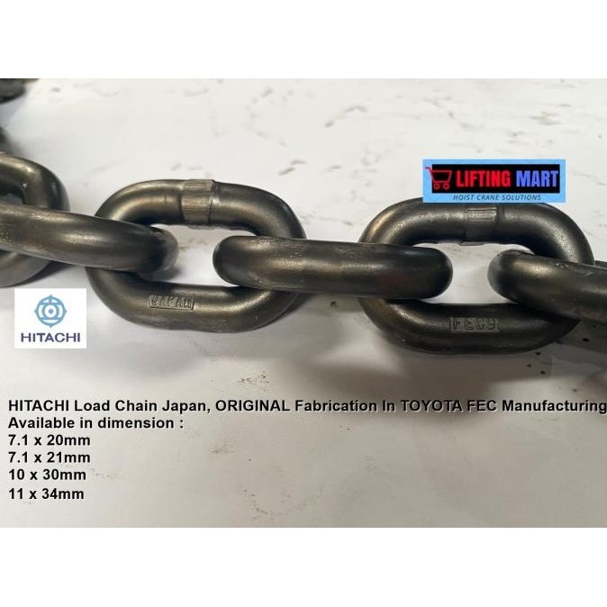 Load Chain Rantai Baja Hoist Hitachi Original Japan New Stok