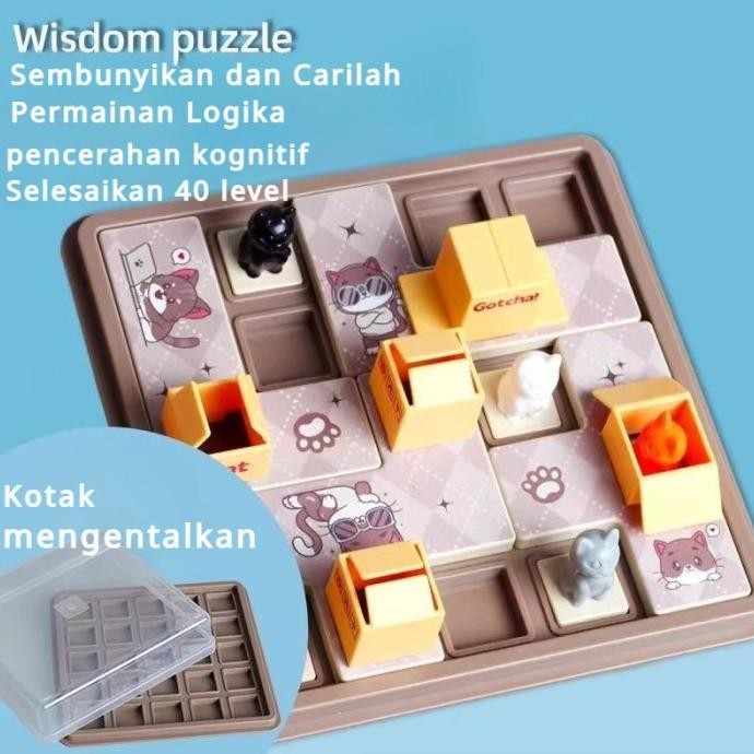 Murah Cats & Boxes Petak Umpet Permainan Logika Hover Board Smart balance Maze Logic Imajinasi spasi