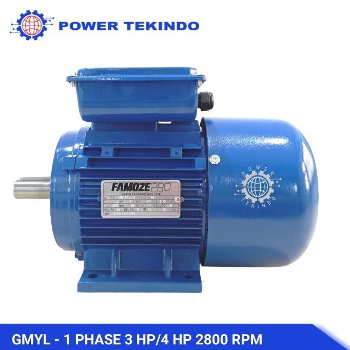Bisa Spk Famoze Pro Dinamo 1 Phase 3 Hp/4 Hp 2800 Rpm 2 Pole Elektro Motor 4 Pk