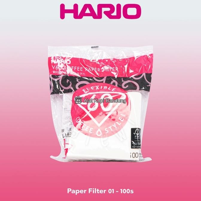 

Hario Paper Filter V60 01 100S - Kertas Saring Kopi 01 Isi 100 Lembar