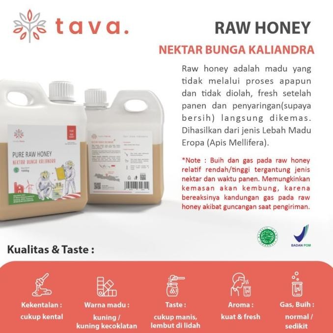 

Madu Murni Tava Nektar Kaliandra 1Kg 100% Pure Raw Honey Asli Alami