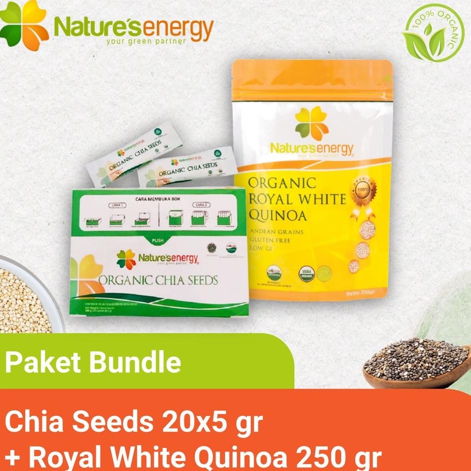

Nature Energy Organic Chia Eed Achet 20Gr5 Nature Energy Organic Royal White Quinoa 250Gr