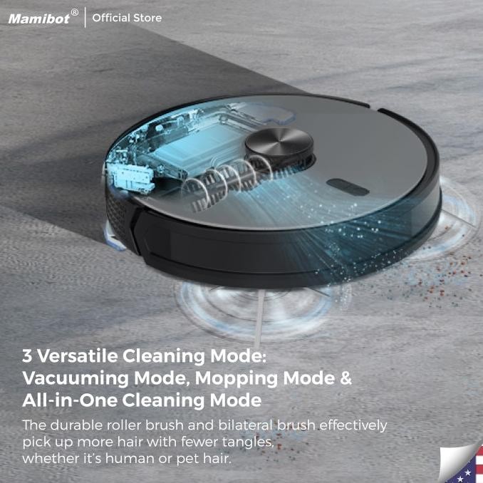 Terlaris Mamibot Supreme Exvac990 Robot Vacuum Cleaner With Lsd Super Sensing Lidar + Auto Empty Dus
