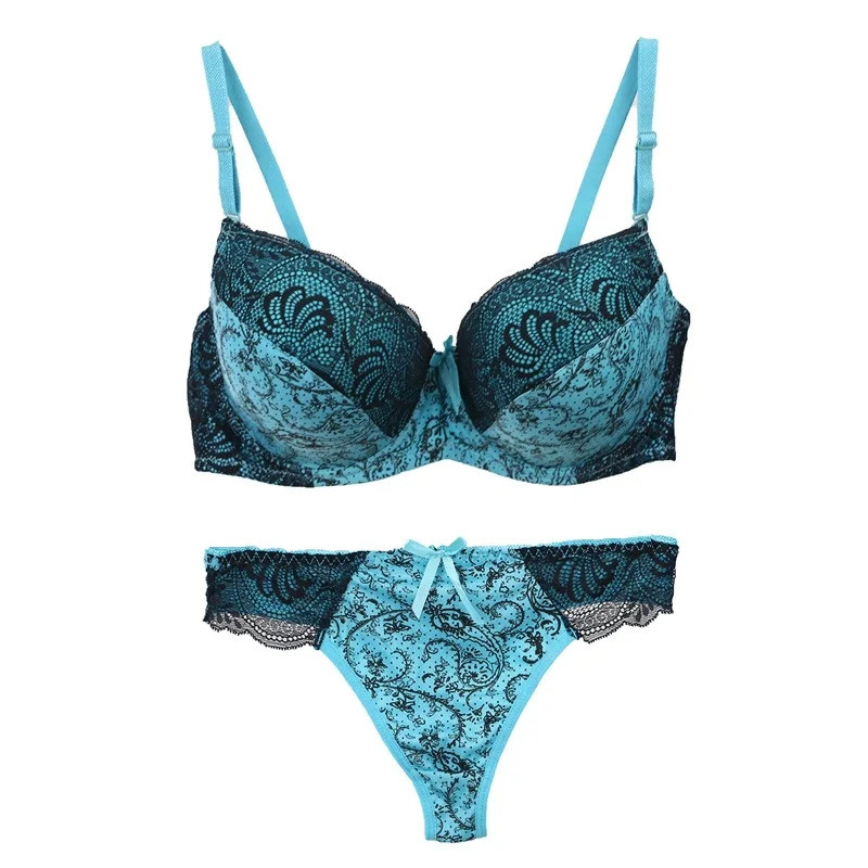 2022 New Bras Set For Womens Sexy Plus Size Female Lingerie Embroidered Lace 34/75 36/80 38/85 40/90