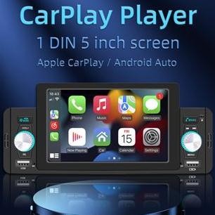 * Essgoo Headunit Carplay 5 Inci Bluetooth Android Single Din Mobil *