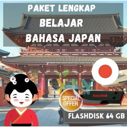 [Flashdisk] PAKET BAHASA JAPANESE : eBook Audio Video Belajar JEPANG