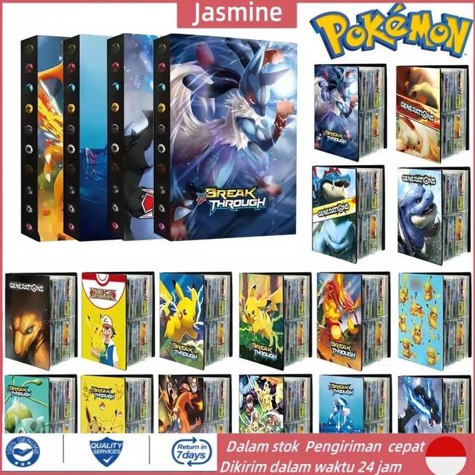 

CODPokemon Album Book 9 Pocket 432 Card Anime Map Game Pokmon cards Collection Holder Binder Folder Top Toys