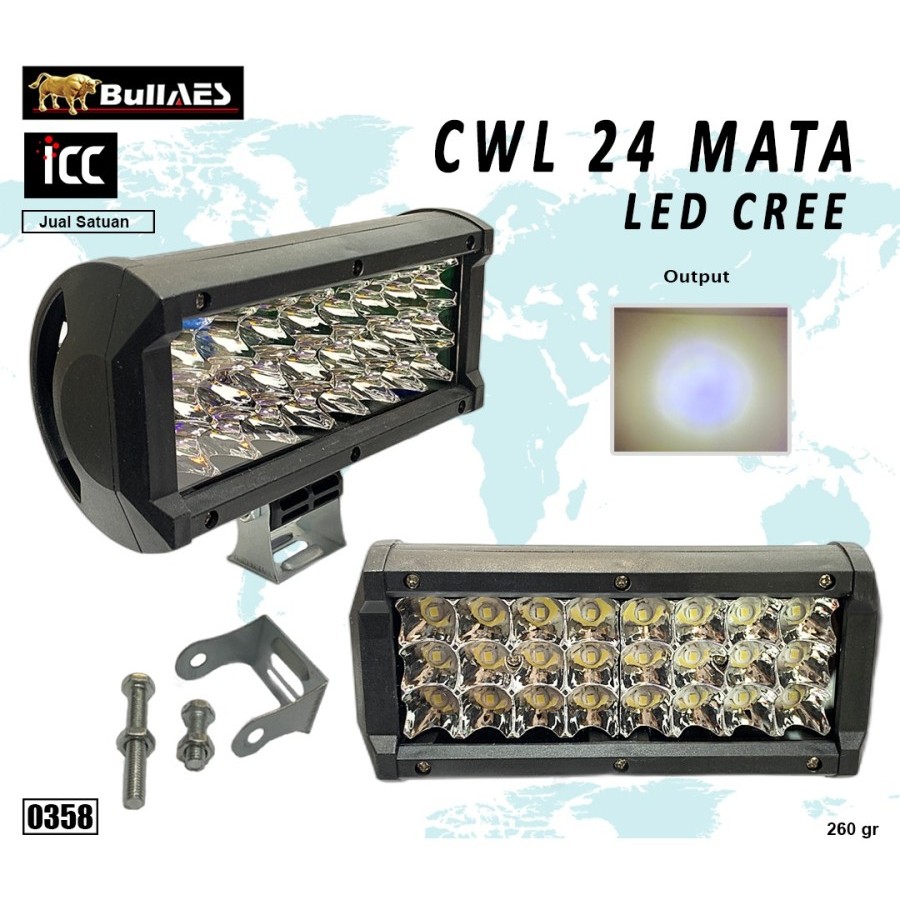 24 MATA ORIGINAL LED CREE I CWL 24 MATA PENDEK MERK HJG
