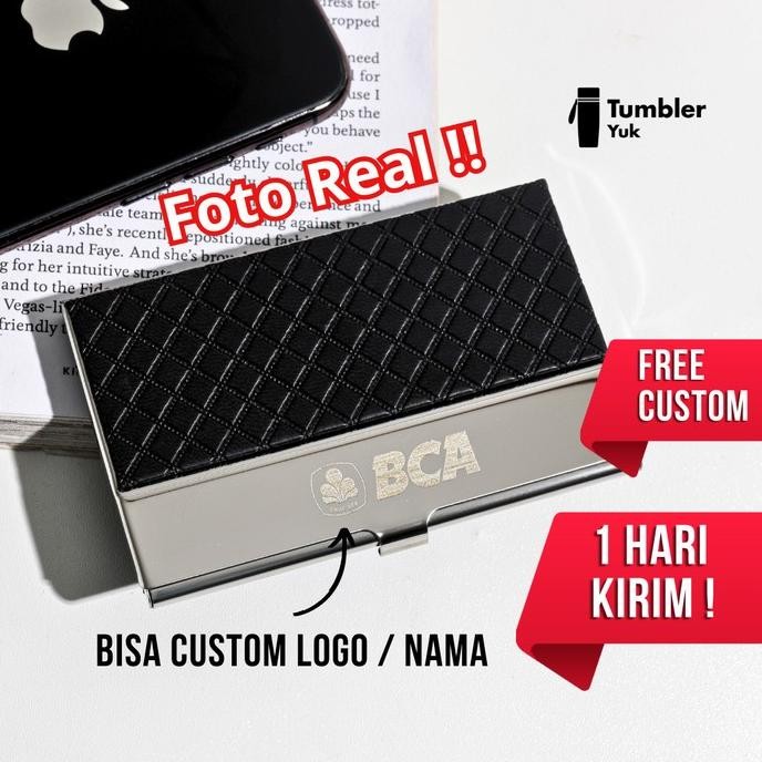 Tempat Kartu Nama Stainless Buisness Card Holder Name Case Kotak