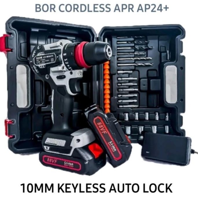 Murah Apr Ap85+ Mesin Bor Cordless Ap12+ Ap21+ Ap24+ Ap85+ Baterai 10Mm Kayu Besi Tembok