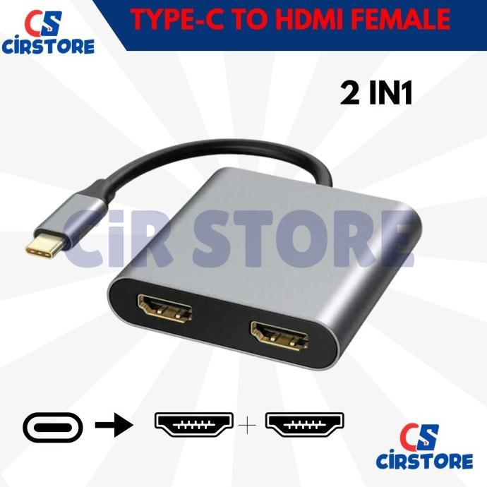 Converter Usb-C To Dual Hdmi+Hdmi Adapter Type C To Hdmi Converter/ Converter Type C To Hdmi + Hdmi 