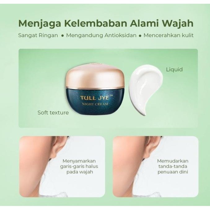 var TULL JYE NIGHT CREAM HIJAU KRIM MALAM TULL JYE