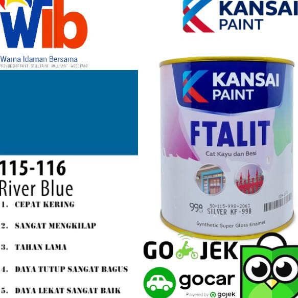 Diskon Kansai Ftalit Cat Besi & Kayu Gloss 1 Kg / River Blue 115-116