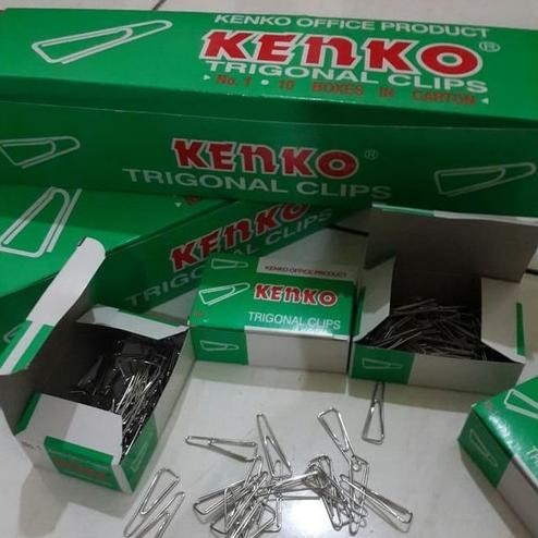 

Paper clip/trigonal clip no 1 Kenko 1 dus isi 10 kotak kecil murah
