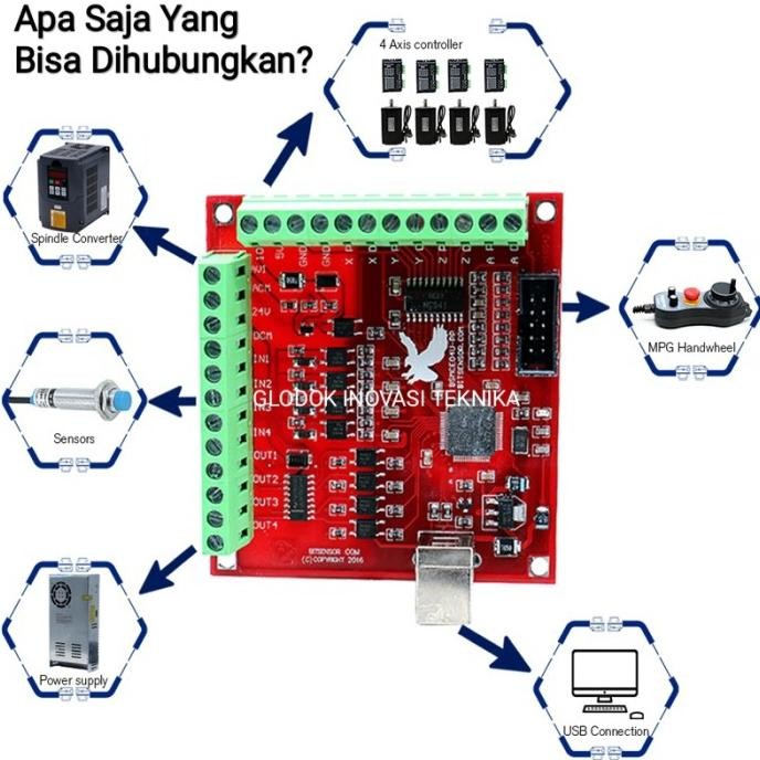MACH3 MACH 3 Breakout Control board CNC Router Controller USB 4 Axis murah