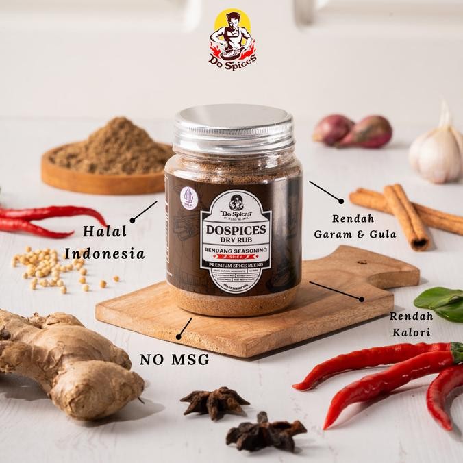 

Dospices Rendang Seasosning (Spicy) 100 gr | Healthy Dry Rub | Bumbu Marinasi Rendah Kalori murah
