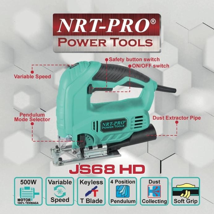 Jigsaw NRT Variable Speed Gergaji Triplek NRT-PRO JS68 HD murah