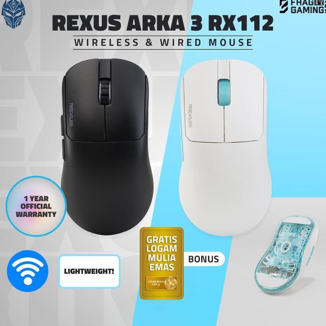 TERBARU - Rexus Arka 3 Arka III Gaming Mouse Wireless RX112 Arka3 RexusArka3