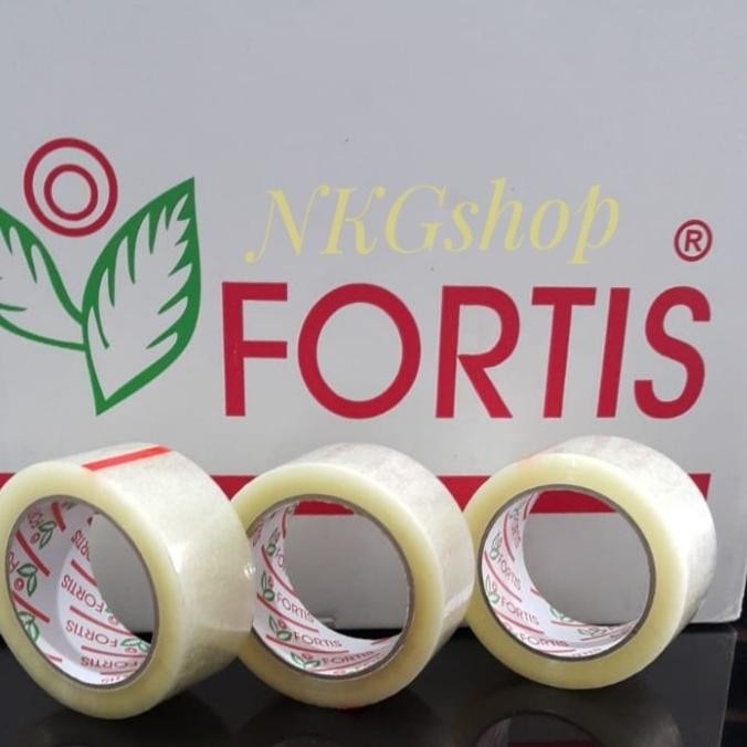 

Lakban Fortis/OPP fortis list merah uk. 48mmx90yard(min 1dus = 72roll) murah