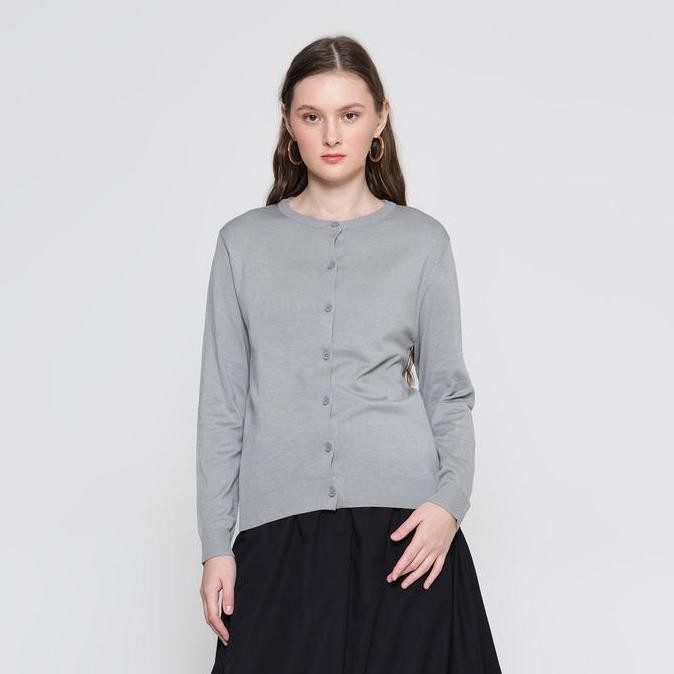 Grosir Zes Cardigan Basic Knit Wanita Reguler Fit Dtrow001 121361410