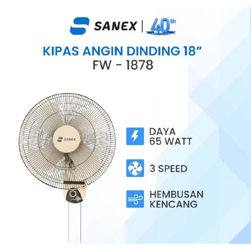 SANEX Kipas Angin Dinding 18 Inch